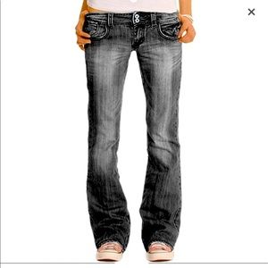 2 pairs! Of Women's Low Waist Jeans Skinny Denim Trousers